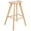 Set of 2 Bar Stools Light Brown