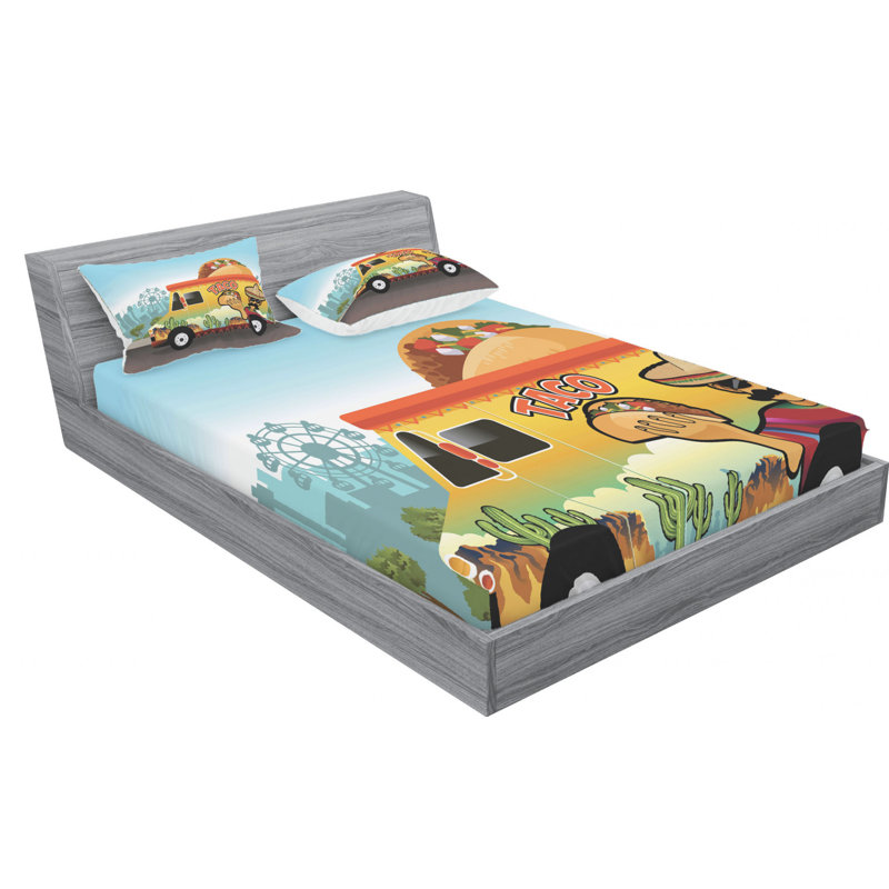 Microfiber Sheet Set, Queen Sheet Set + Fitted Sheet + 2 Pillowcases