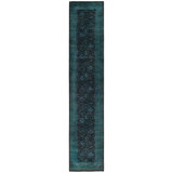 Overdyed One-of-a-Kind Runner 2'7" X 12'6" Hand Knotted Area Rug