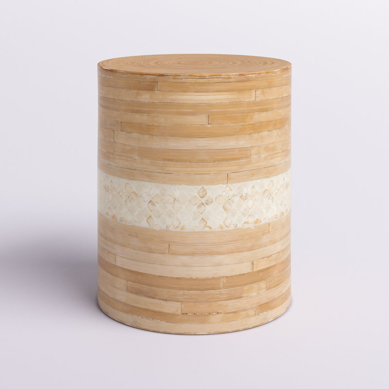 Castelli End Table, White/Natural