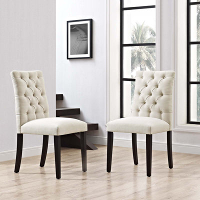 Modway Duchess Button Tufted Fabric Dining Chair