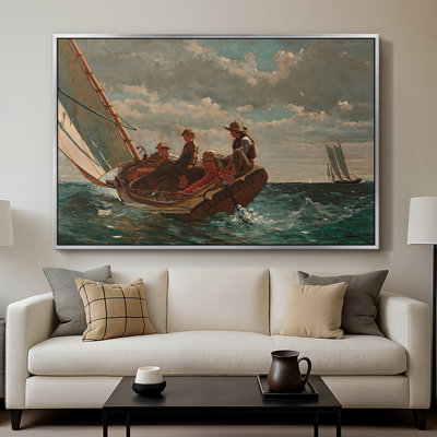 Breezing Up (A Fair Wind), 1873-1876-Winslow Homer-Framed Gallery Wrapped Canvas
