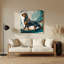 Chiens, art mural bleu en métal Ridgeback-934098870