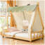 Lit simple avec tente et lumière, blanc-1632098247-1632098250