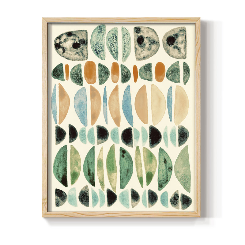 Semi Stack III Framed Print - Solid Wood, 15" H x 12" W