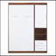 Lit escamotable simple avec armoire murale, blanc