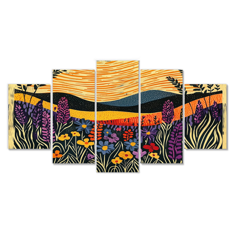 Abita - art mural prairie - ensemble d'art mural traditionnel diamant