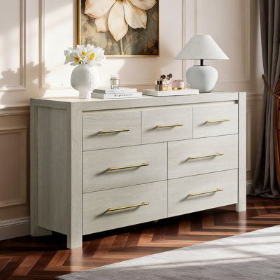 57.4"W Modern 7-Drawer Dresser