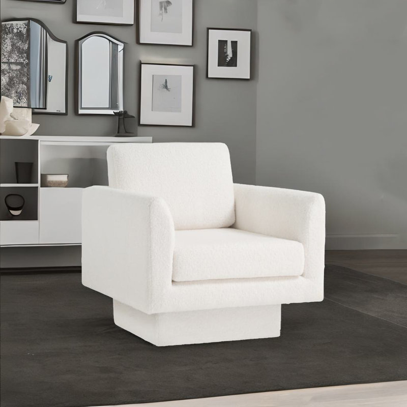 Fauteuil d'appoint pivotant à 360 °, Nounours crème