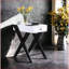 Blanc moderne Table basse noire avec port de charge USB & amp; Tiroir coulissant pour salon