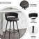 Kymberlynn Swivel Upholstered Low Back Bar & Counter Stool With Metal Frame