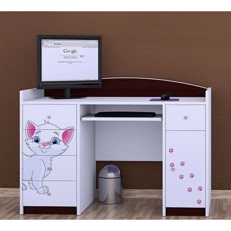 Bronwen 125cm Computer Desk, Dark Brown