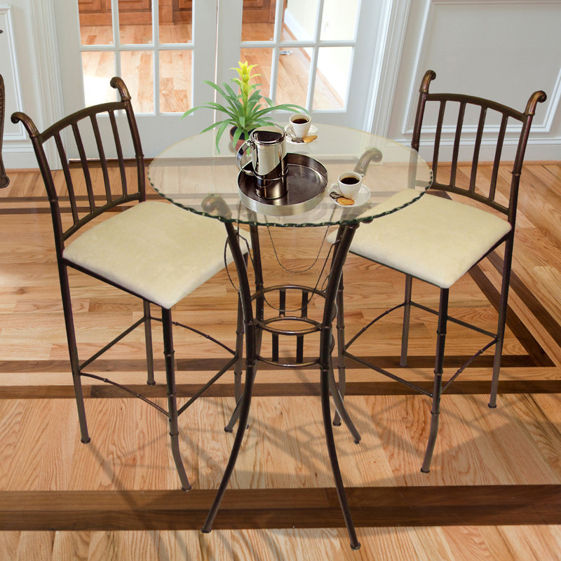 Eastpointe Glass Top Four Leg Dining Set