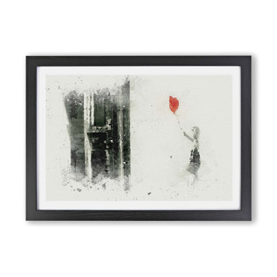 Girl With Balloon by Banksy - Single Picture Frame Print