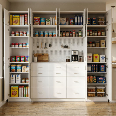 126" W Large Pantry Cabinet Buffet Table