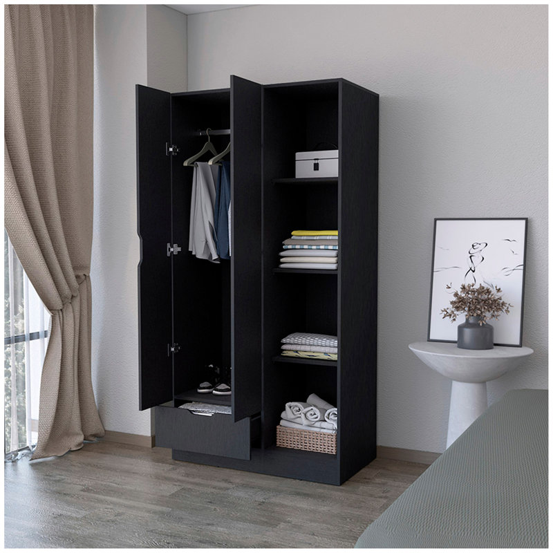 Armoire Dover, chambre à coucher, Noir