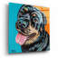 Art mural en verre «Rottweiler» par Carolee Vitaletti-1271313867