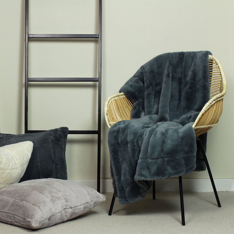 Berwick Throw Blanket, W130x L180cm, Charcoal