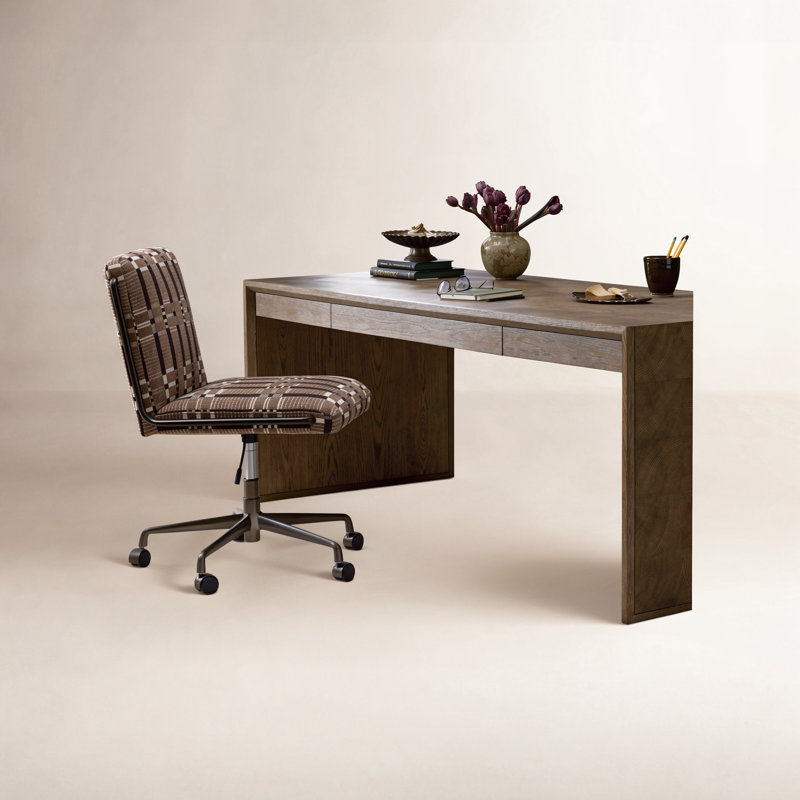Amos Armless Desk Chair, Sandhill Cocoa