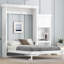 Lit escamotable avec plusieurs tablettes de rangement et décoration à persiennes-1388504003