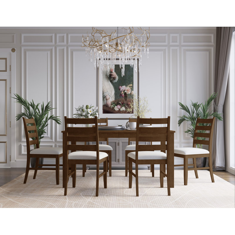 Ensemble repas pour 6 personnes Janessa, Brun