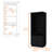 Modern Black Bar Cabinet Featuring Glassware Display And Spacious Storage Area With Rack Functional Interior