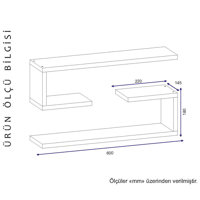 Modern Wall Shelf (2 Pieces), White, 23.6 x 7.1 x 5.7 inches | 100% Melamine Coated Particle Board, Thickness: 0.7 inches | Versatile Design for Home & Office, Space-Saving & Stylish Storage Solution