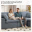 Ensemble de salon modulaire à assise profonde en forme de L avec repose-pieds Compression Boneless-2126524309