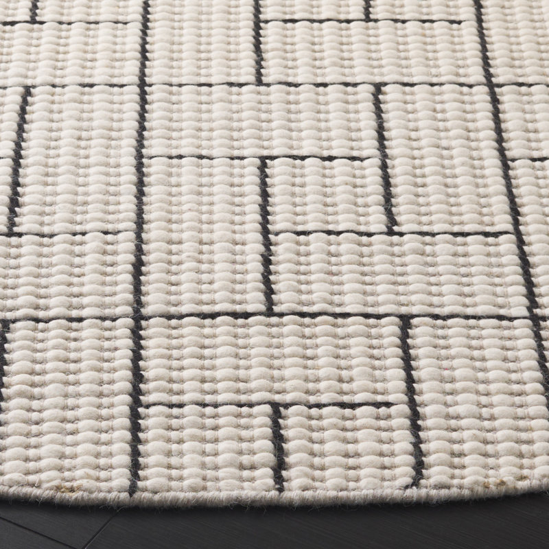 Tapis ivoire / noir Finnick 719, Rond 6 pi