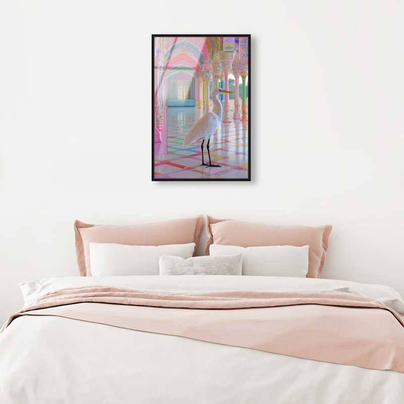 Oliver Gal Palace Passage I Bright - Framed Acrylic Glass Wall Art, 24" H x 16" W, Black