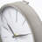 Analogue Metal Quartz Tabletop Clock in Silver