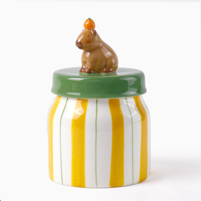 Unique Ceramic Food Storage With Airtight Lid, Sugar Canisters For Office, Containers For Tea, Ground Coffee, Nuts, Beans, Spices, Cereal