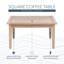 Table basse carrée en bois massif Amina