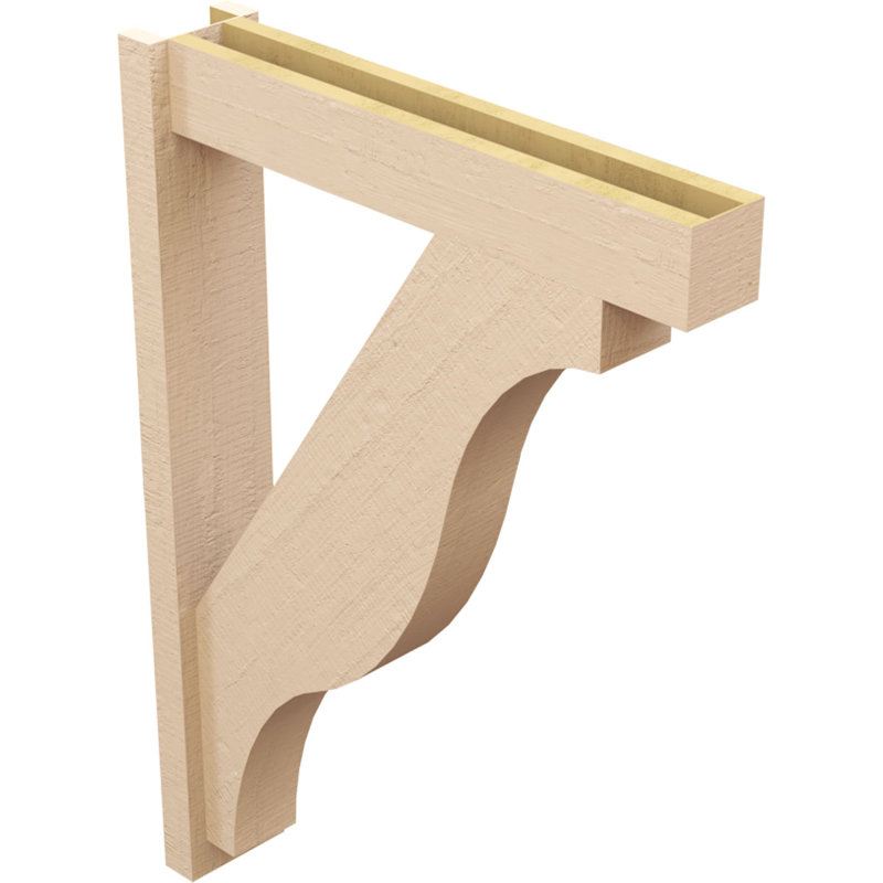 Bois de cèdre brut Funston Block TimberThane Perspector, brun clair apprêté, H 42 po x l 6 po x P 30 po