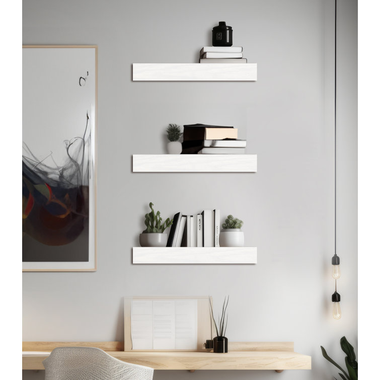 Emerald Lee 3 Piece Oak Floating Shelf