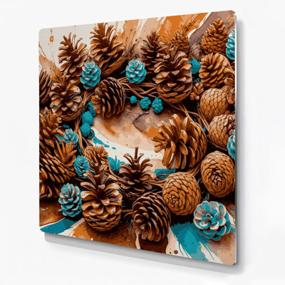 Southwestern Plants Pinecone 181 Brown Metal Wall Art