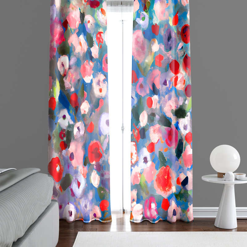 Danile Semi Sheer Curtain Pair, 40" W x 61" L