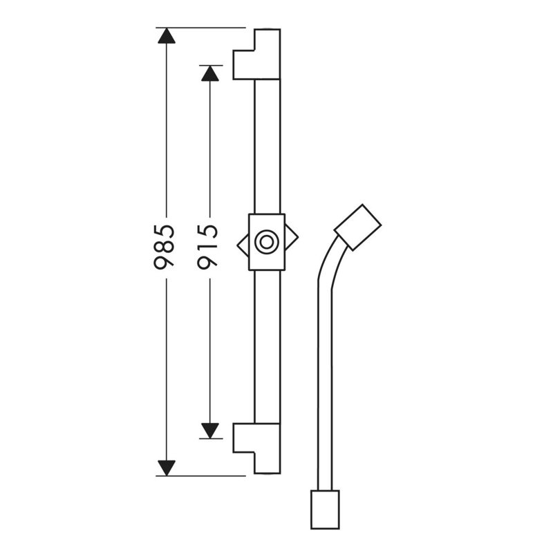 AXOR Starck Wallbar 36", Brushed Nickel