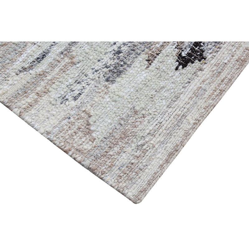 ANFL8617ABETE Hand Woven Wool Area Rug, Rectangle 10' x 14'