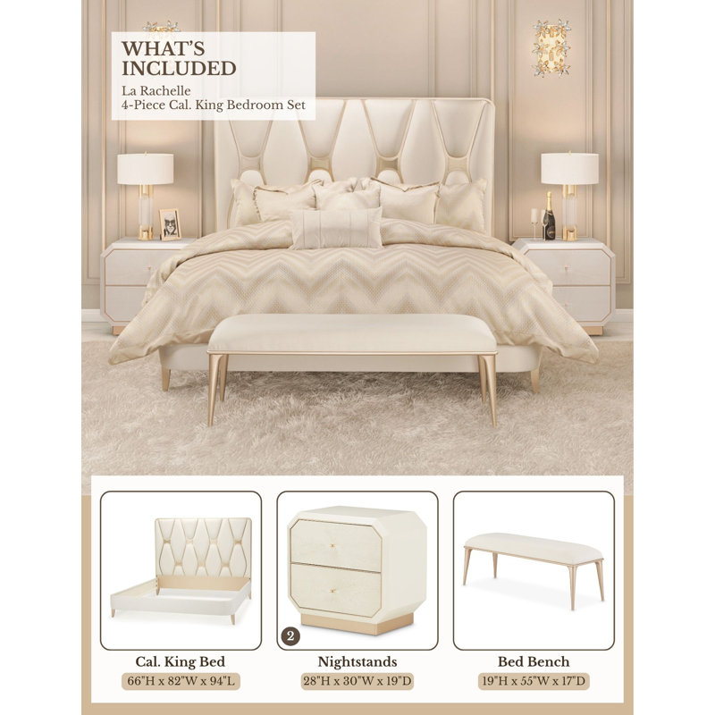 La Rachelle Queen 4-piece Bedroom Set, California King
