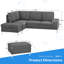 Canapé modulaire rembourré 85,5 po 2 pièces Jayanne-216493790