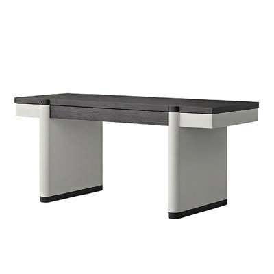 Modern Minimalist Desk With A Geometric Block-Spliced Desktop