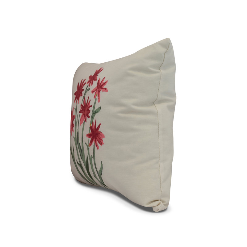 Housse et insert de coussin carré Farmers Market, Rose, 16 po x 1 po