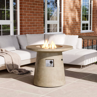 Table de foyer d'extérieur au propane en béton pour l'extérieur