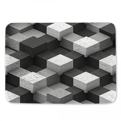 Tapis de bain géométrique Cubes