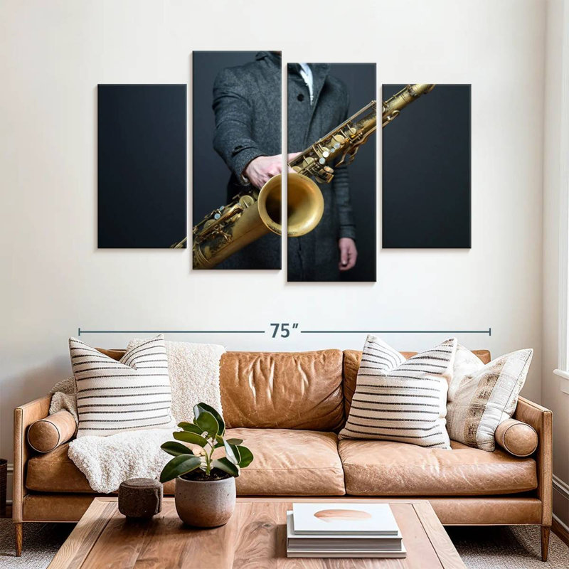 Abarca à votre tour saxophone, H 42 po x l 68 po