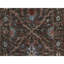 Tapis brun 2 pi x 3 pi Morel brun, motif de feuilles et de fleurs à volutes persiennes, motif Striae, tapis oriental en laine et soie texturés noués à la main