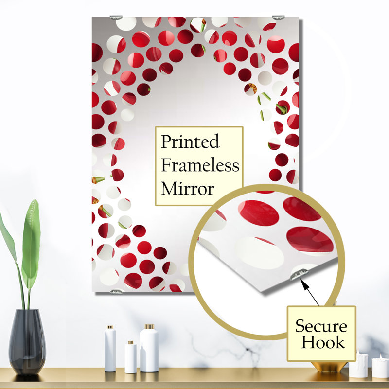 Alcocer - Miroir mural cerise MIR141432, 32 po x 24 po