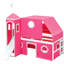 Lit mezzanine simple rose avec glissade et tour