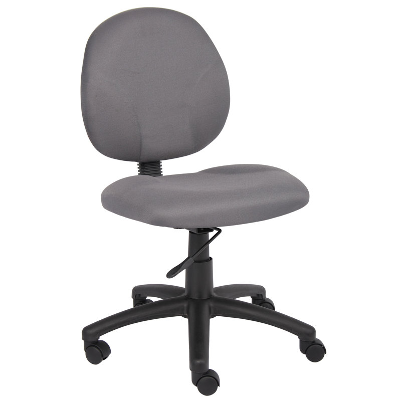 ErgoFlex Diamond Black Caressoft Armless Task Chair